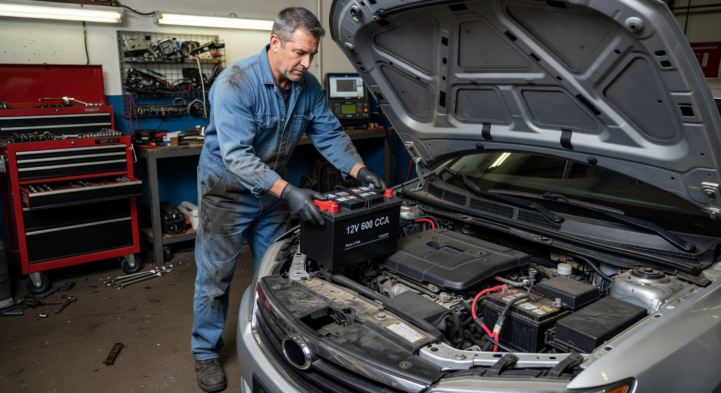 Battery replacement and testing at AutoServe