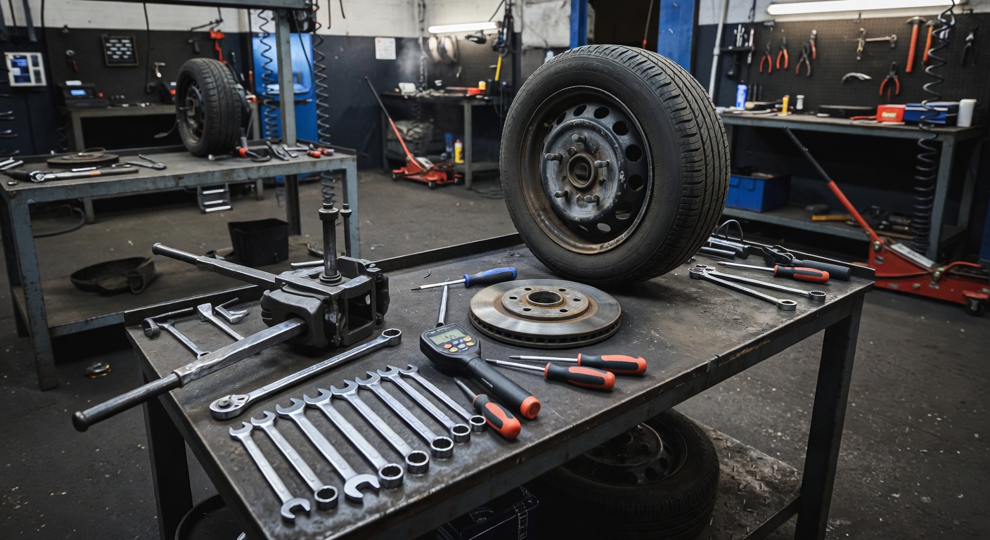 Brake repair tools at AutoServe